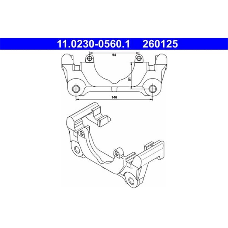 ATE Bremssattelhalter vorne Audi A4 A6 Seat Exeo von ATE