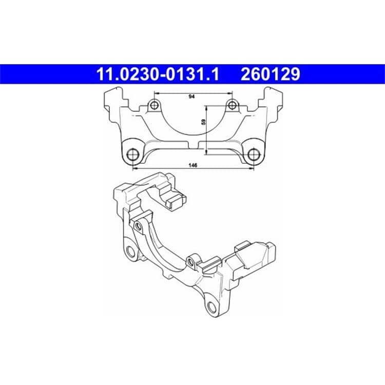 ATE Bremssattelhalter vorne Audi Seat Skoda VW von ATE