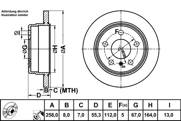 ATE Bremsscheibe MERCEDES-BENZ 24.0108-0111.1 A1684230212,1684230212 Bremsscheiben,Scheibenbremsen von ATE