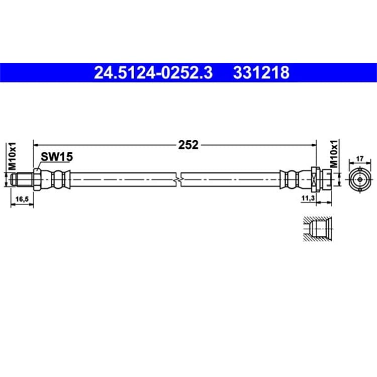 ATE Bremsschlauch hinten Ford Transit von ATE