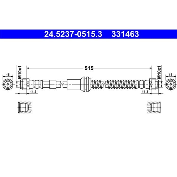 ATE Bremsschlauch vorne Audi Q7 Porsche Cayenne VW Touareg von ATE