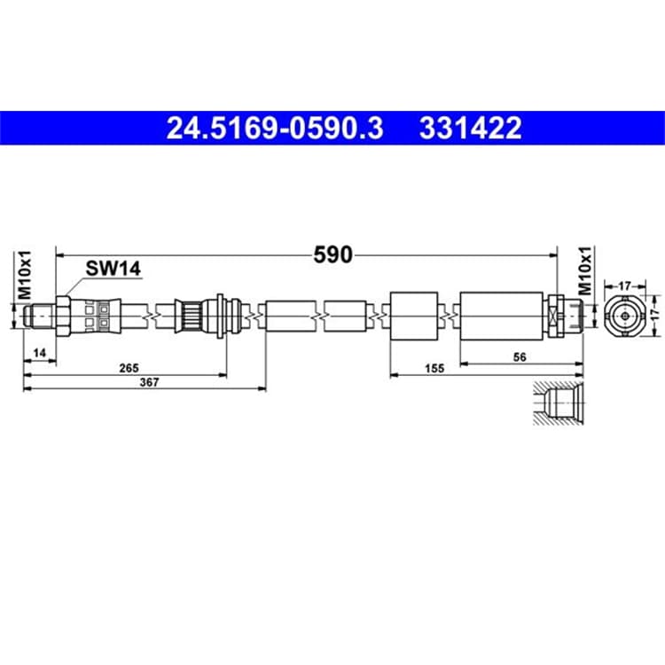 ATE Bremsschlauch vorne BMW 1er 2er 3er 4er von ATE