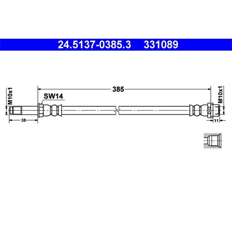 ATE Bremsschlauch vorne Mercedes Sprinter VW Crafter von ATE