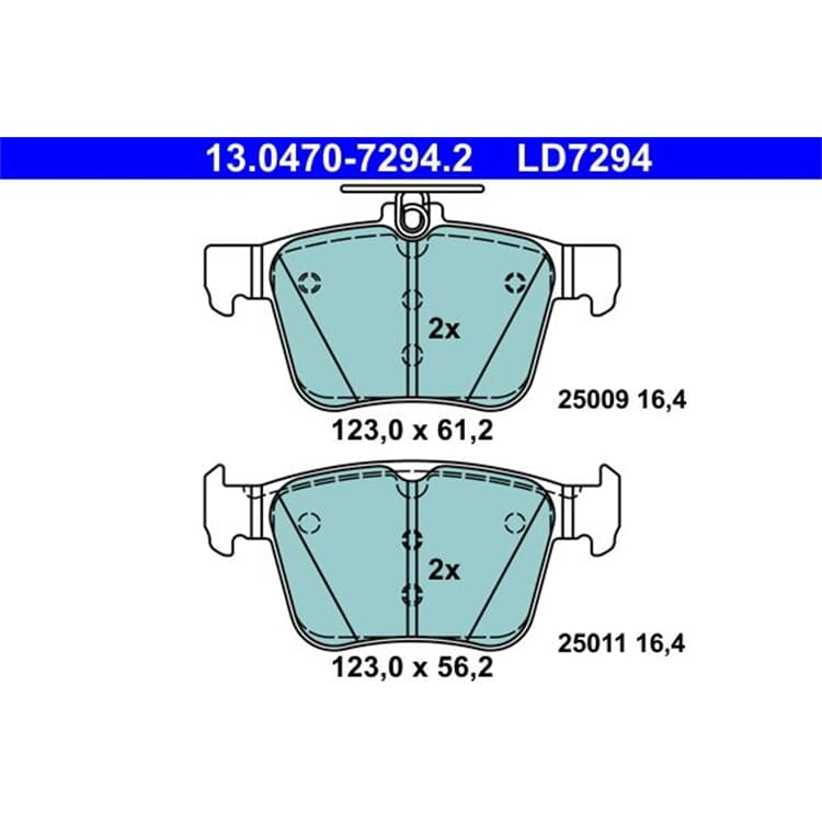 ATE Ceramic Bremsbel?ge hinten Audi Seat Leon ST Skoda VW von ATE