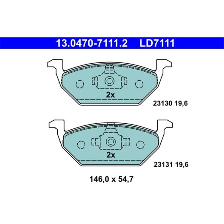 ATE Ceramic Bremsbel?ge vorne Audi Seat Skoda VW Beetle UP von ATE