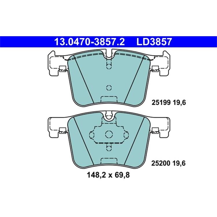 ATE Ceramic Bremsbel?ge vorne BMW 02 1 3 4 X3 X4 von ATE