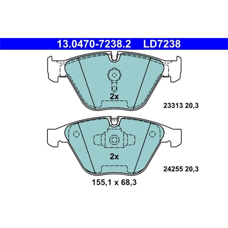 ATE Ceramic Bremsbel?ge vorne BMW 3er X1 Z4 von ATE