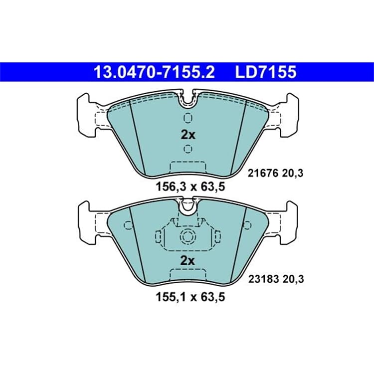 ATE Ceramic Bremsbel?ge vorne BMW 3 X3 Z4 MG Mg von ATE