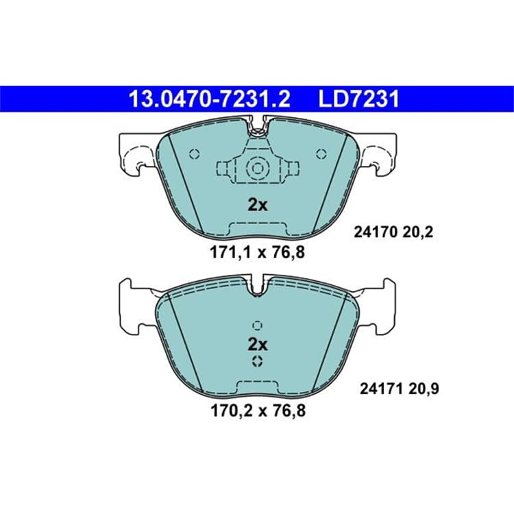 ATE Ceramic Bremsbel?ge vorne BMW X5 X6 von ATE