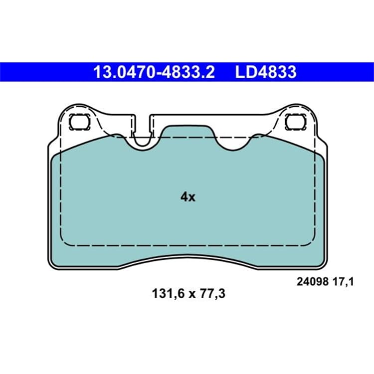 ATE Ceramic Bremsbel?ge vorne Seat Leon VW Touareg von ATE