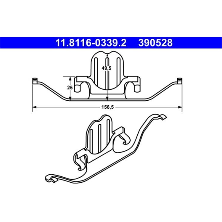 ATE Feder f?r Bremssattel BMW 1er 3er 5er X1 Z4 von ATE