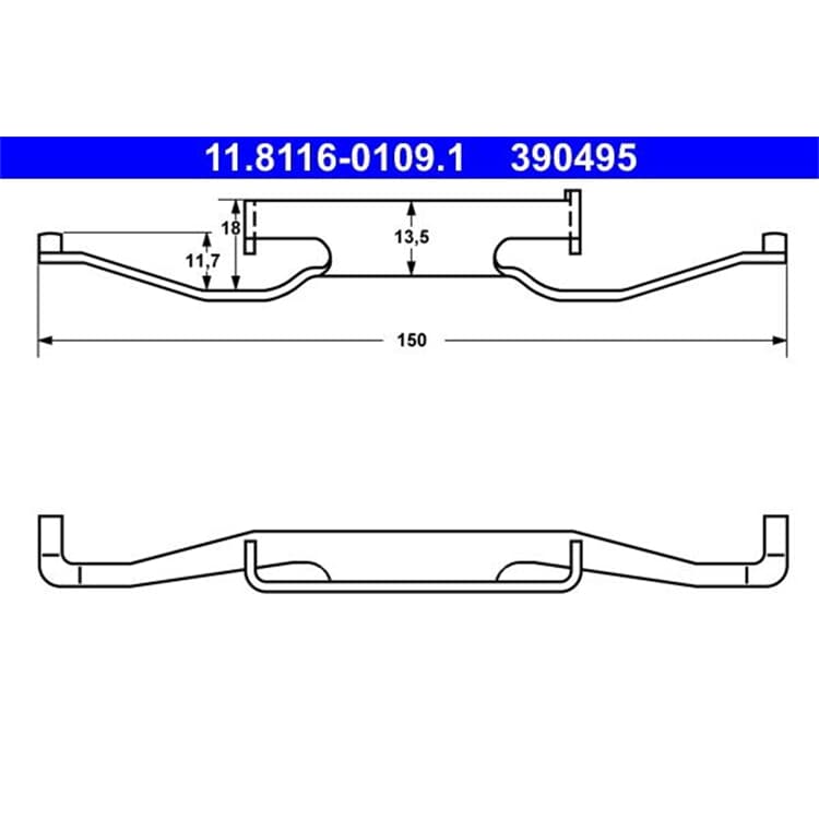 ATE Feder f?r Bremssattel BMW 3 Z3 Z4 von ATE