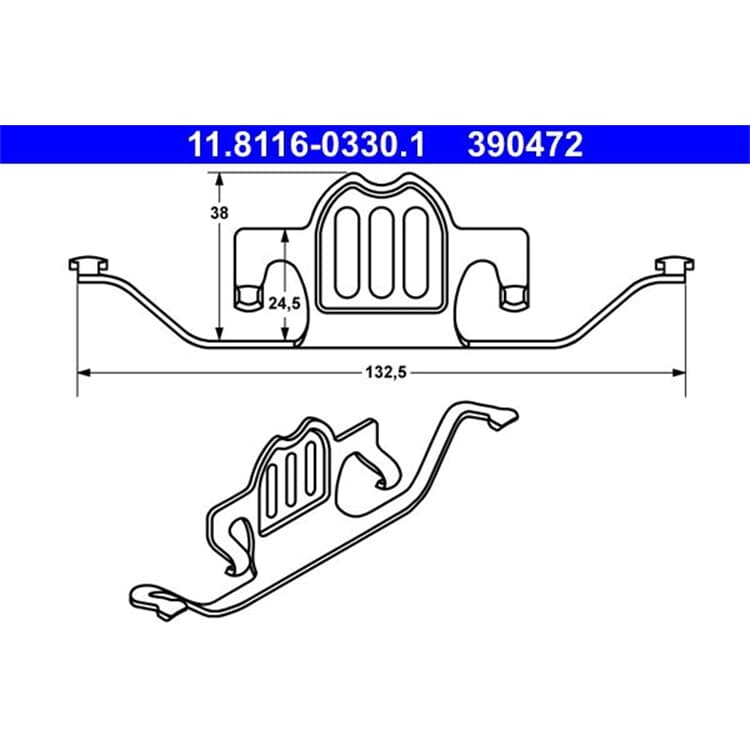 ATE Feder f?r Bremssattel BMW E60 E61 E70 F15 F85 E71 E72 F16 F86 von ATE