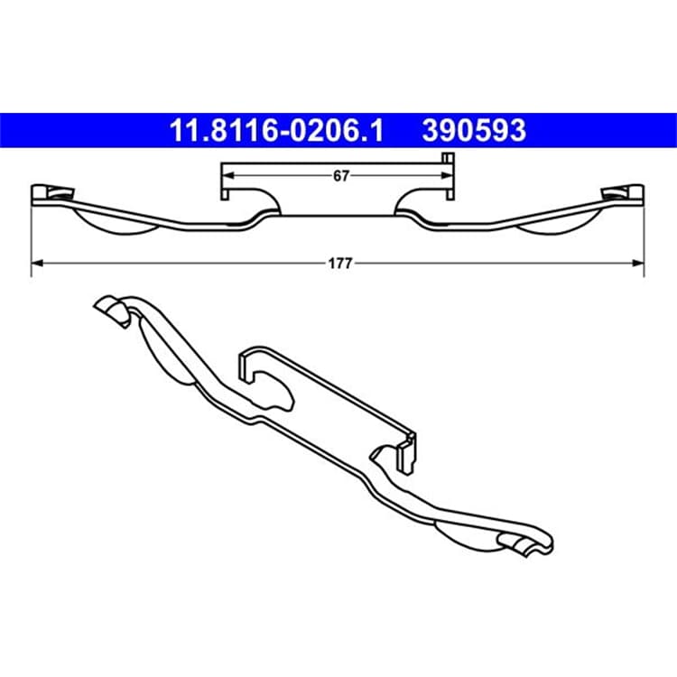 ATE Feder f?r Bremssattel BMW Ford Land Rover Volvo von ATE