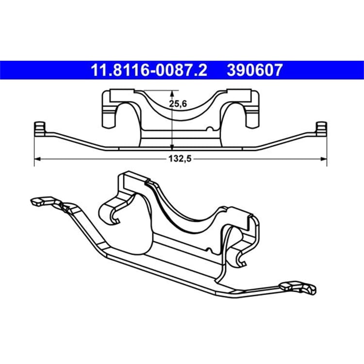 ATE Feder f?r Bremssattel Mercedes Cls E-Klasse von ATE