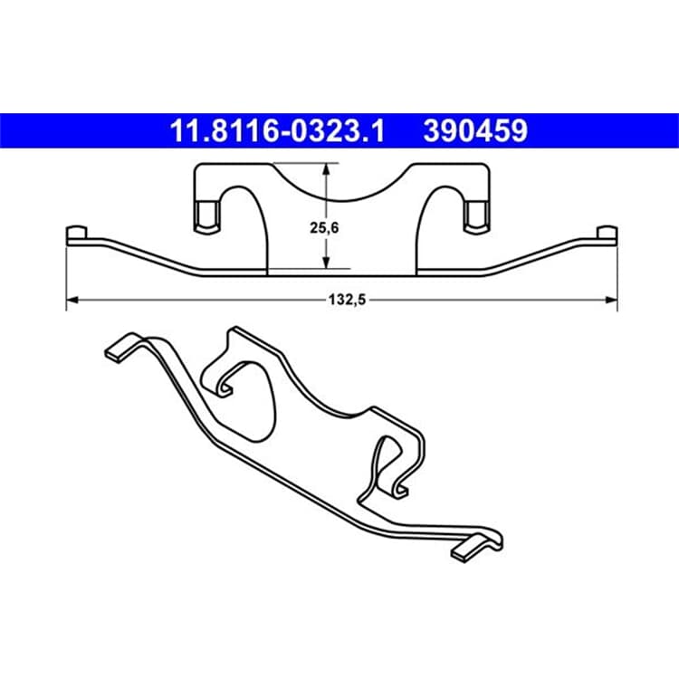 ATE Feder f?r Bremssattel Mercedes E M GL R Klasse SL CLS von ATE