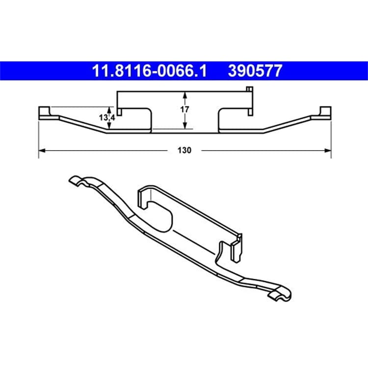 ATE Feder f?r Bremssattel hinten BMW 1 3 5 7 X1 Z1 Z4 von ATE