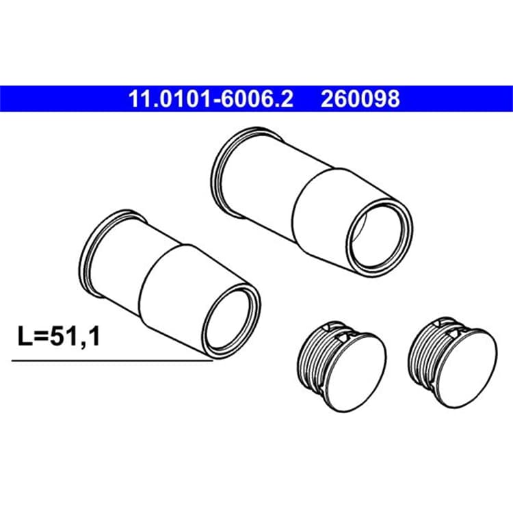 ATE F?hrungsbolzensatz f?r Bremssattel BMW 3er 5er 6er 7er X1 Z4 Volvo Xc90 von ATE