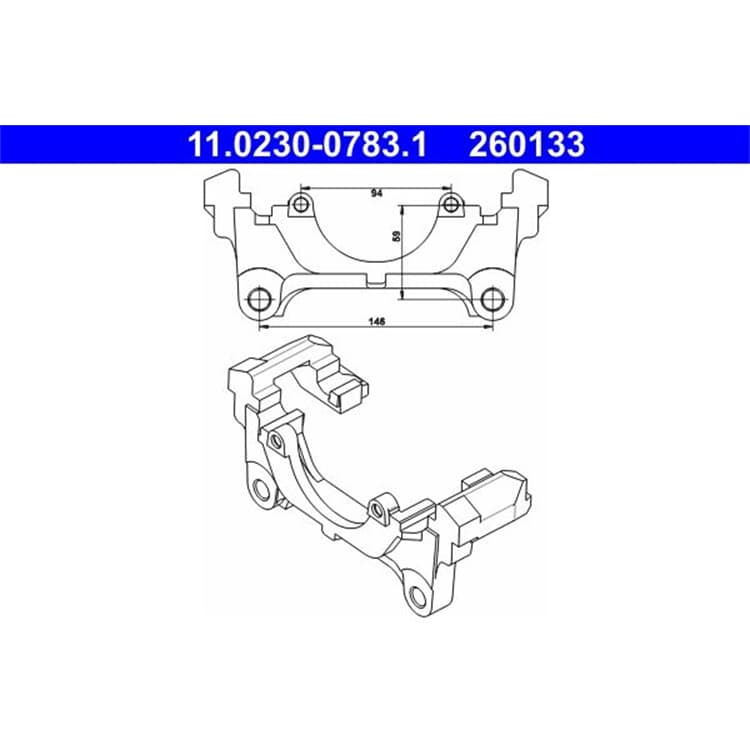 ATE Halter f?r Bremssattel vorne Audi A4 A5 Tt VW Passat von ATE