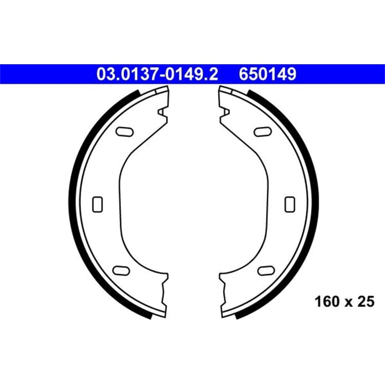 ATE Handbremsbacken Alfa Romeo Spider BMW 2000-3.2 2500-3.3 3 5 6 7 Z1 von ATE