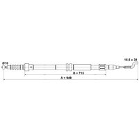 ATE Handbremsseil 24.3727-0157.2 Bremsseil,Seilzug Feststellbremse VW,Transporter IV Bus (70B, 70C, 7DB, 7DK, 70J, 70K, 7DC, 7DJ) von ATE