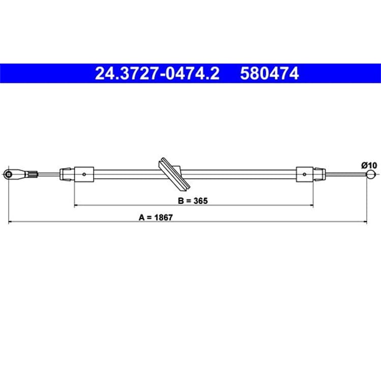 ATE Handbremsseil vorne Mercedes Sprinter von ATE