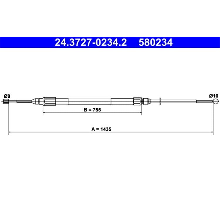 ATE Handbremsseil hinten BMW 1er von ATE