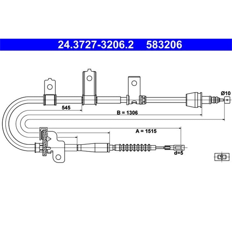 ATE Handbremsseil hinten Kia Picanto von ATE