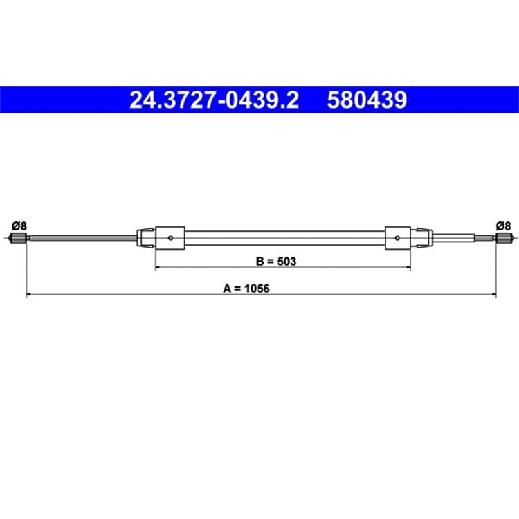 ATE Handbremsseil hinten links Mercedes A-Klasse von ATE