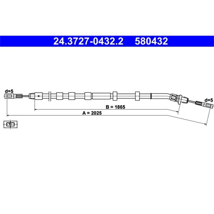 ATE Handbremsseil hinten links Mercedes M-Klasse von ATE