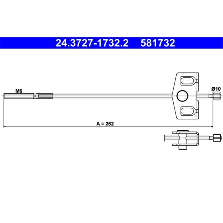 ATE Handbremsseil vorne Nissan Qashqai Renault Koleos von ATE