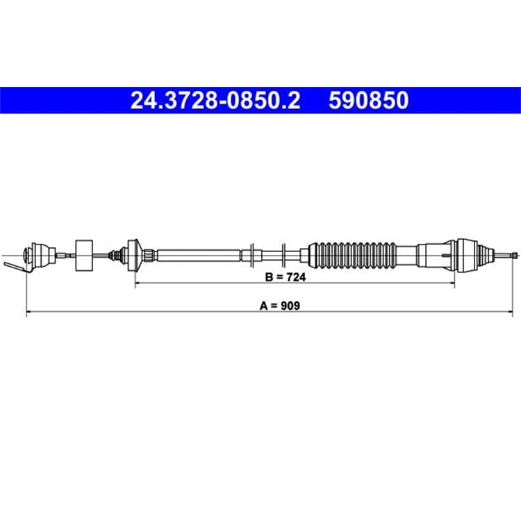 ATE Kupplungsseil Citroen Berlingo Peugeot Partner 1.6 -2.0 von ATE
