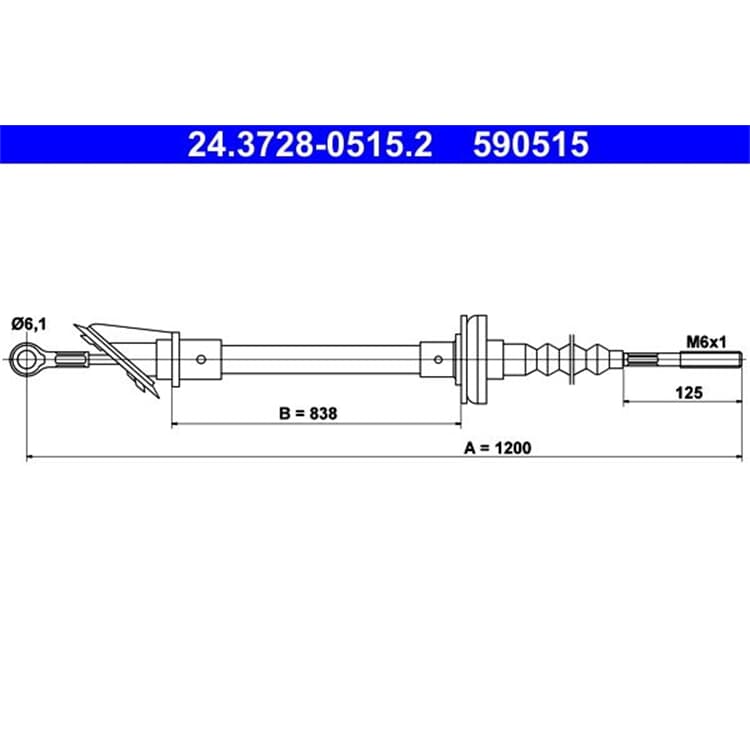 ATE Kupplungsseil Citroen C25 Fiat Ducato Talento Peugeot J5 von ATE