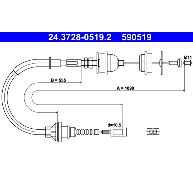 ATE Kupplungsseil Citroen Jumper Fiat Ducato Peugeot Boxer von ATE