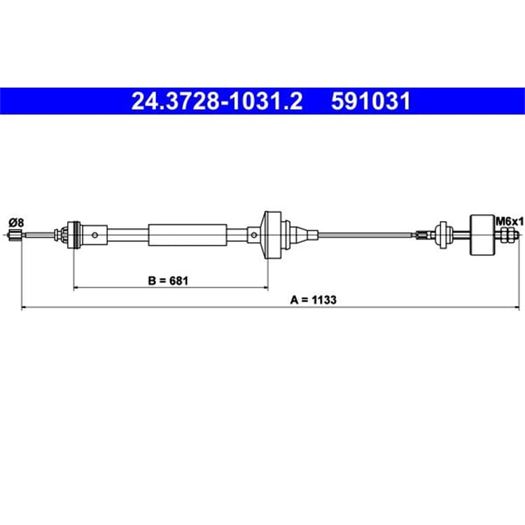 ATE Kupplungsseil Dacia Logan Sandero Renault Logan Sandero/Stepway von ATE