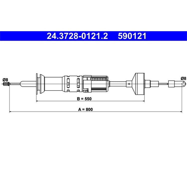 ATE Kupplungsseil links Seat Toledo I VW Golf II Jetta II von ATE