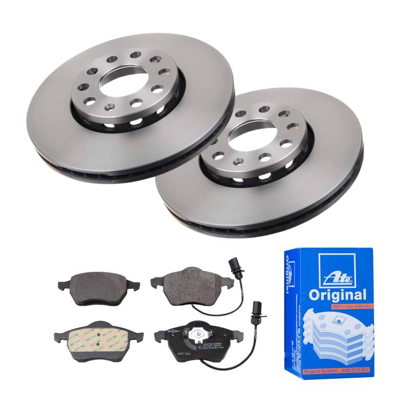 2 Bremsscheiben + Bremsbelagsatz ATE 3er Set Belüftet Ø288 mm Vorne Bremsenset von ATE Bundle