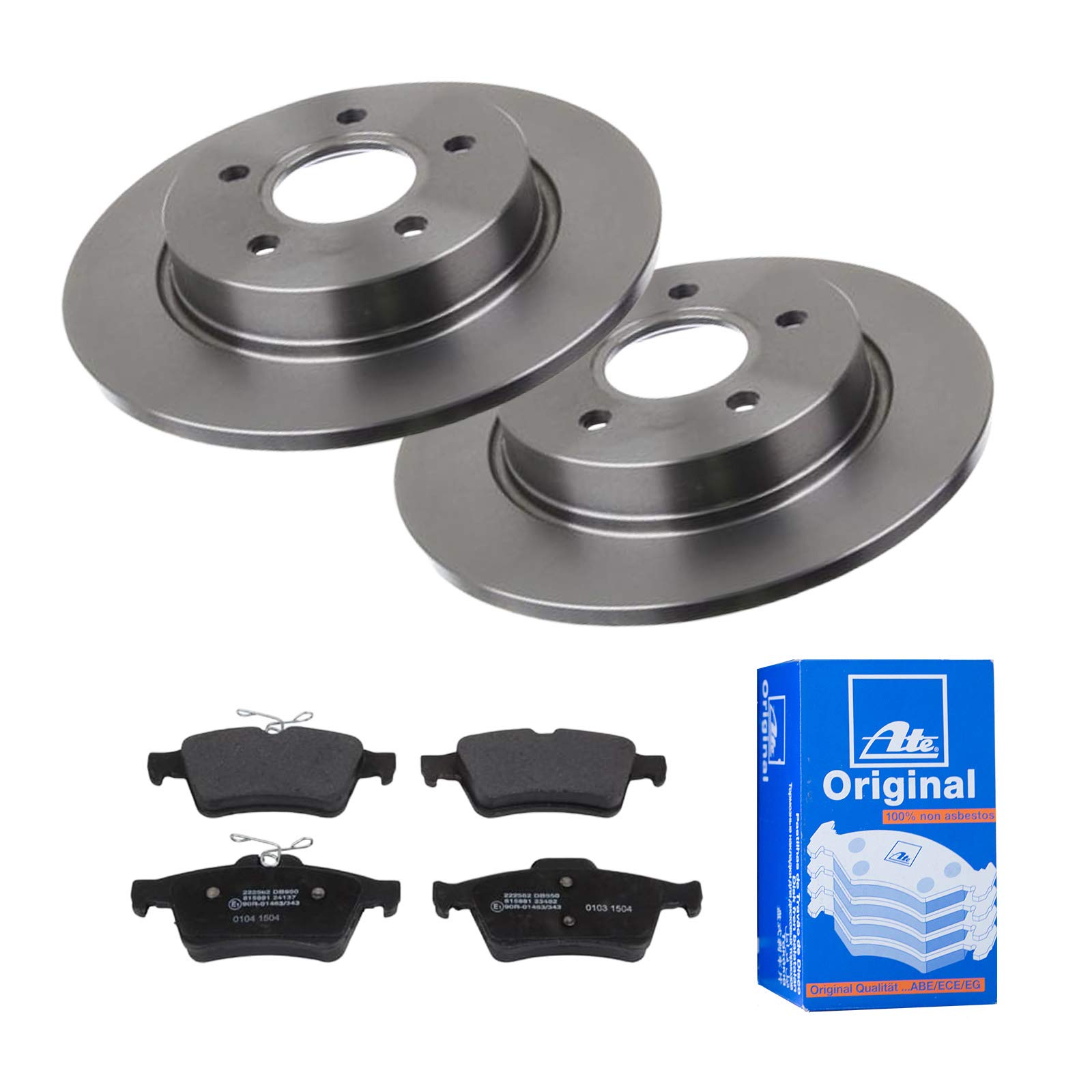 ATE 2 Bremsscheiben Ø271 Voll + Bremsbeläge für Ford Focus 3 von ATE Bundle