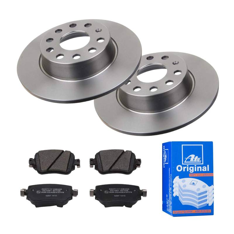 Bremsen Set Bremsscheiben Ø272 Voll + Bremsbeläge für Skoda Octavia 3 5E5 VW Caddy von ATE Bundle