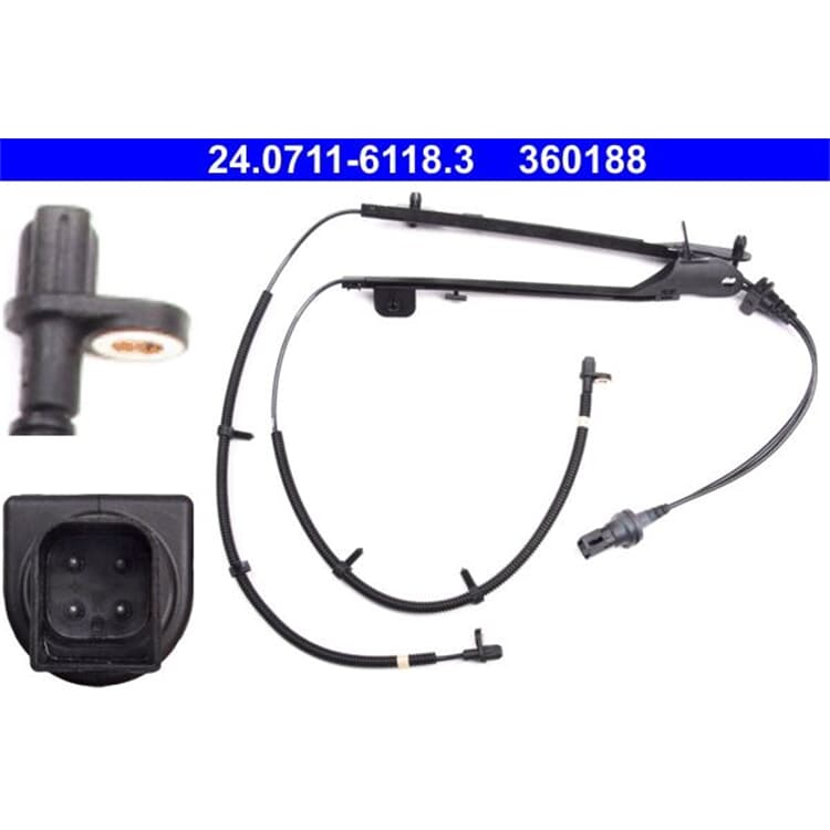 ATE Raddrehzahlsensor hinten Ford Fiesta Fusion Mazda 2 von ATE