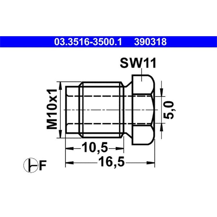 ATE ?berwurfschraube 03.3516-3500.1 von ATE