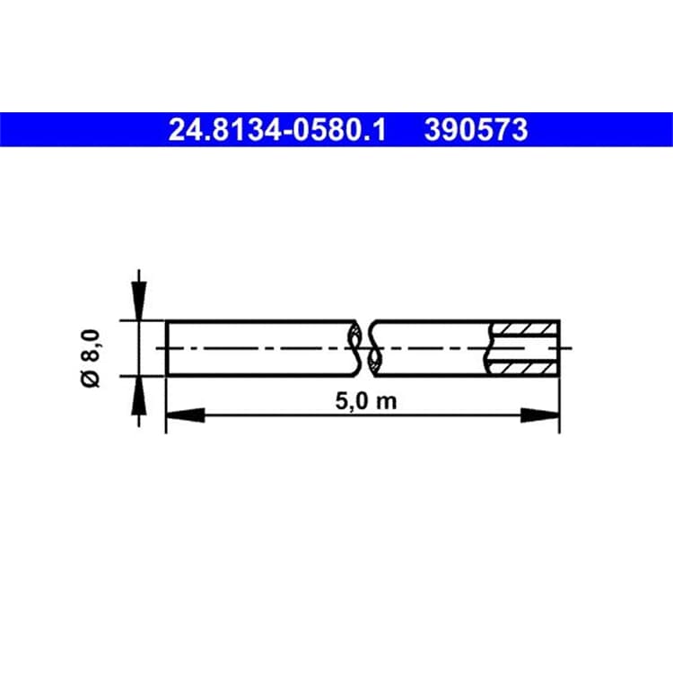 ATE Uni Bremsleitung 24.8134-0580.1 von ATE