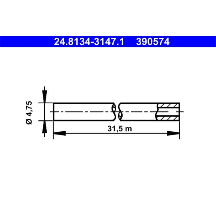 ATE Uni Bremsleitung 24.8134-3147.1 von ATE