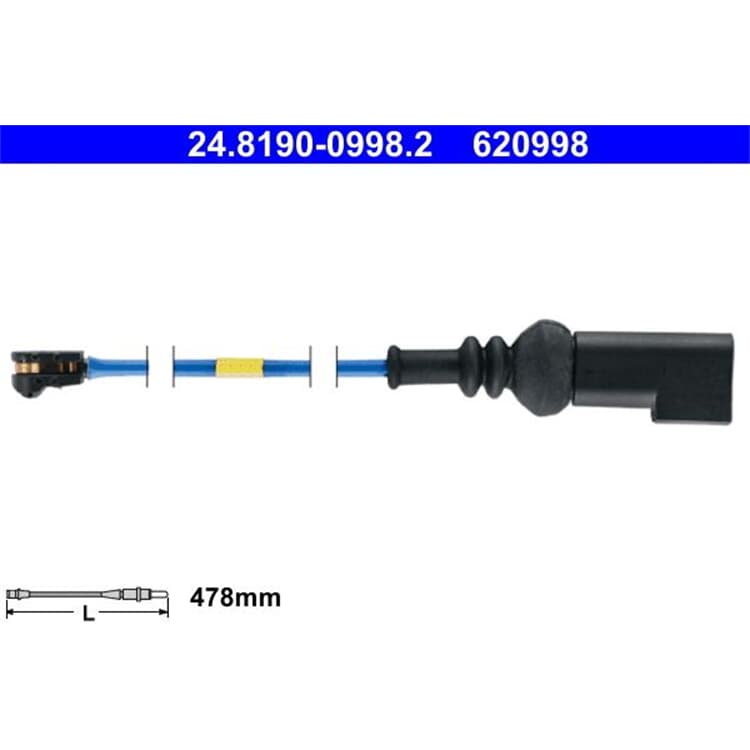 ATE Warnkontakt f?r Bremsbel?ge Ford Tourneo Transit von ATE