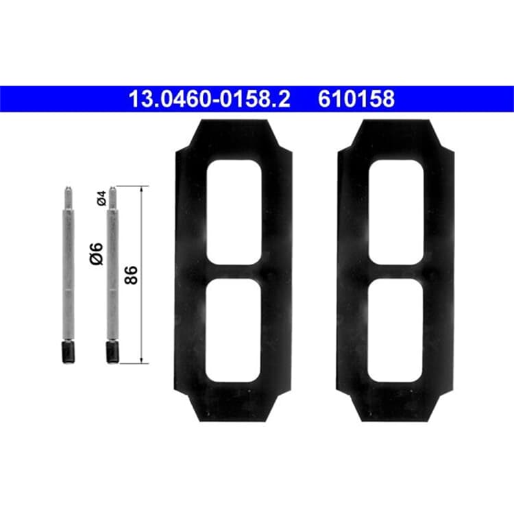ATE Zubeh?r-Satz f?r Bremsbel?ge vorne Mercedes G-Klasse T1 von ATE