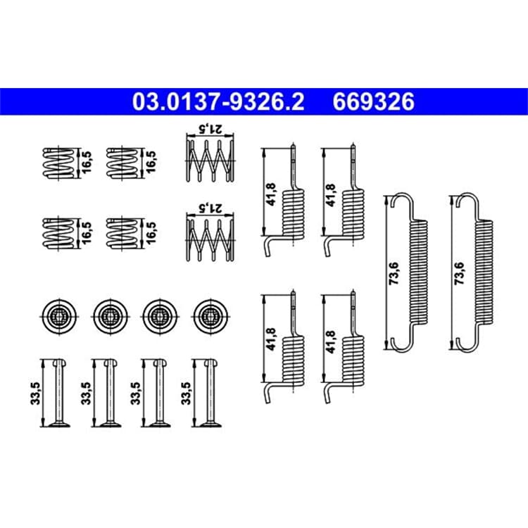 ATE Zubeh?rsatz f?r Bremsbacken Hyundai Getz I20 Kia Soul von ATE