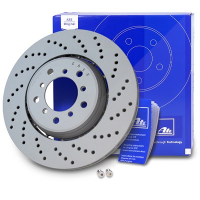 Ate 1x Bremsscheibe Vorderachse Gelocht Rechts [Hersteller-Nr. 24.0128-0207.2] für BMW von ATE