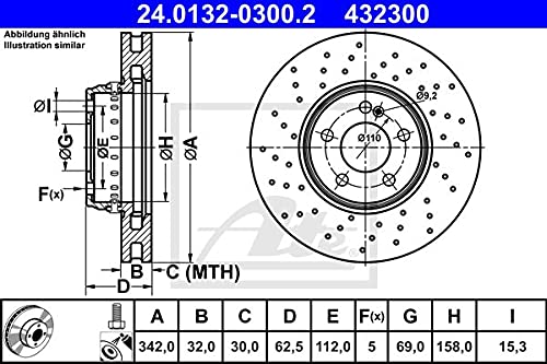 Ate 24. 0132-0300. 2 - Bremsscheibe von ATE