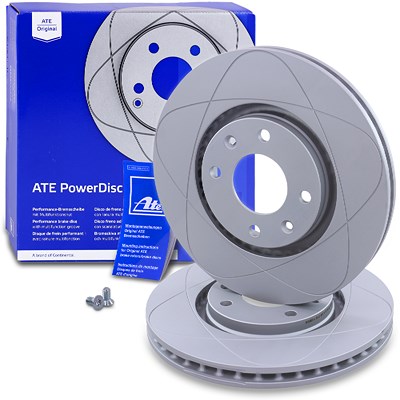 Ate 2x Power Disc Bremsscheibe Vorne Belüftet für Citroën, Ds, Peugeot von ATE