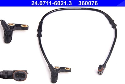 Ate ABS Sensor Vorderachse links [Hersteller-Nr. 24.0711-6021.3] für Mercedes-Benz von ATE